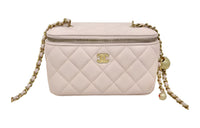 CHANEL Sheepskin Box Bag Shoulder Bag Crossbody Bag Women's Pink