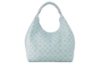 LOUIS VUITTON Mahina Perforated Calfskin Handbag Women's Denim Blue