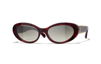 CHANEL Acetate Cat Eye Sunglasses Women's Black