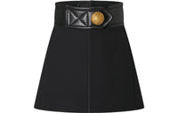 LOUIS VUITTON Oversized Belt A-Line Mini Skirt