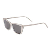 SAINT LAURENT Recycled Acetate Rectangular Sunglasses Women's White