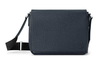 LOUIS VUITTON District Cow Leather Messenger Bag, Shoulder Bag, Crossbody Bag Small Size Men's Dark Blue