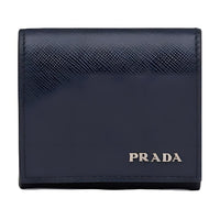 PRADA Saffiano Leather Coin Purse Regular Men's Marine Blue