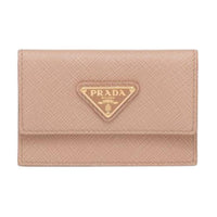 PRADA Saffiano Leather Wallet Women's Flesh Pink