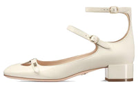 DIOR Aime Dior Chunky Heel High Heels 3cm Women's White