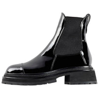 CHANEL Short Chelsea Boots Women's Black