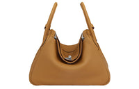 HERMES Clemence Bullock Leather Handbag Shoulder Bag Women's 4B Biscuit Cookie