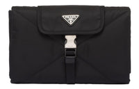 PRADA Recyclable Nylon Clutch Regular Unisex Black