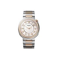HERMES Wrist Watch Automatic Mechanical Movement Stainless Steel 18K Rose Gold Strap 36mm Silver Dial Women's Watch