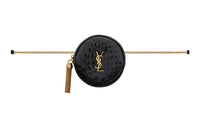 SAINT LAURENT Leather Fanny Pack Women's Black