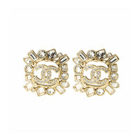 CHANEL Stud Earrings Women's Gold