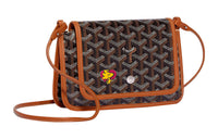 GOYARD Plumet Canvas With Leather Envelope Bag Handheld Shoulder Bag Crossbody Bag Small Size Unisex Brown/Red