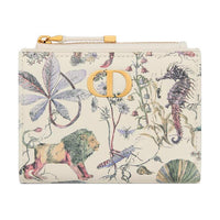 DIOR Caro Calfskin Wallet Women's Latte