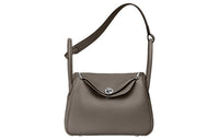 HERMES Lindy Clemence Bullock Leather Handbag Shoulder Bag Women's 8F Gris ÉTain Tin Gray