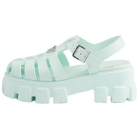 PRADA Rubber Roman Sandals 5.5cm Women's Light Blue