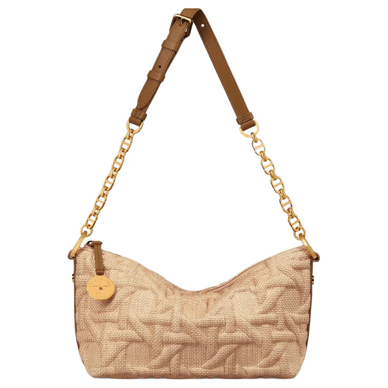DIOR Technical Fabric Crescent Bag Handbag Women's Beige