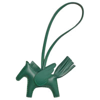 HERMES Lambskin Pendants Unisex Green