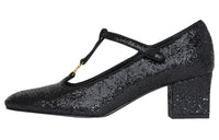 CELINE T Bar Chunky Heel High Heels Women's Black
