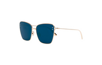 DIOR Irregular Shape Sunglasses Women's Gold