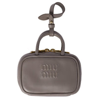 MIU MIU Calfskin Bag Charm Bag Accessory Women's Clay Gray