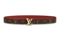 LOUIS VUITTON Double-Sided Logo Identification Leather Belts Women's