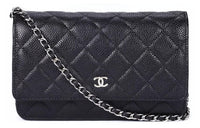 CHANEL Embossed Calfskin Chain Bag Mahjong Bag Shoulder Bag Regular Women's Black
