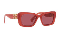 MIU MIU Acetate Irregular Shape Sunglasses Women's Red