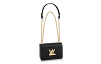 LOUIS VUITTON Twist Epi Leather Twisted Bag Crossbody Shoulder Bag Small Size Women's Black