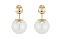 DIOR Pearl Earrings Women's Gold