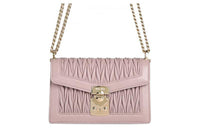 MIU MIU Miu Confidential Lambskin Crossbody Bag Shoulder Bag Women's Light Pink