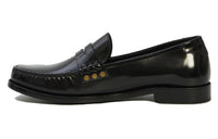 SAINT LAURENT Almond toe Leather Loafers