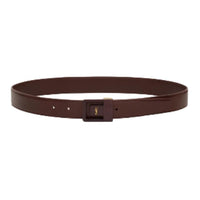 SAINT LAURENT Cow Leather Belts Women's Red Width 3CM