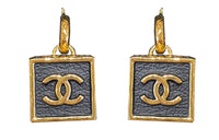 CHANEL Earrings Women's Gold/Black