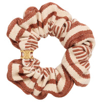 CELINE Brass Hair Tie Women's Beige