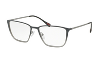 PRADA Crystal Irregular Shape Eyeglass Frames Men's Gray