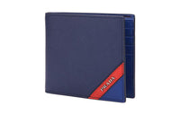 PRADA Cow Leather Wallet Men's Blue