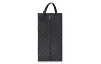 LOUIS VUITTON Coated Canvas Travel Bag Storage Bag Handbag Shoe Bag Unisex Black