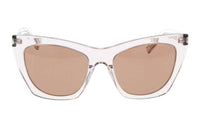 SAINT LAURENT Acetate Irregular Shape Sunglasses Women's Transparent