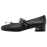 MIU MIU Chunky Heel Mary Jane Shoes 3cm Women's Black