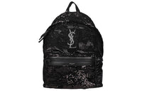 SAINT LAURENT Fabric Backpack Men's Black
