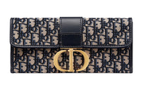 DIOR 30 Montaigne Canvas Canvas Bag Handheld Crossbody Bag Shoulder Bag Women's Blue