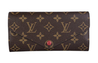 LOUIS VUITTON Cow Leather Wallet Regular Women's Brown