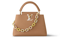 LOUIS VUITTON Capucines Cow Leather Capusin Shoulder Crossbody Handbag Medium Size Women's Brown