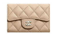 CHANEL Classic Card Holder Beige AP0214