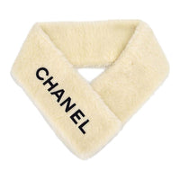 CHANEL 1990-2000s Cc Brushed Scarf