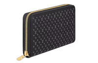 LOUIS VUITTON Zippy Calfskin Wallet Women's Black