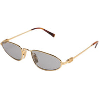 MIU MIU Metal Oval Sunglasses Women's Gold