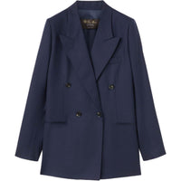 Loro Piana FW24 Business Suit Coat Women's Blue