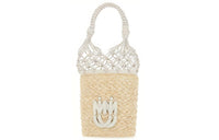 MIU MIU Leather Bucket Bags Handbags Women's Ecru
