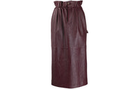 MIU MIU Leather Long Skirts Women's Red
